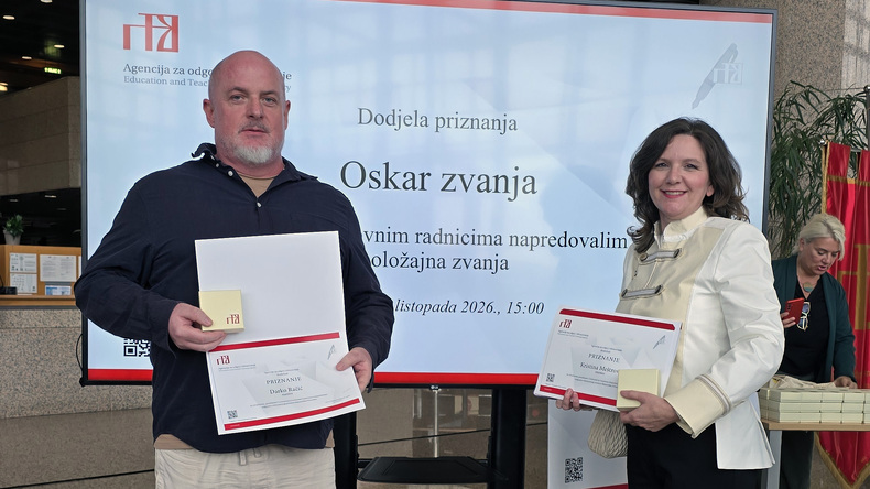 Oskar zvanja za dvoje naših učitelja